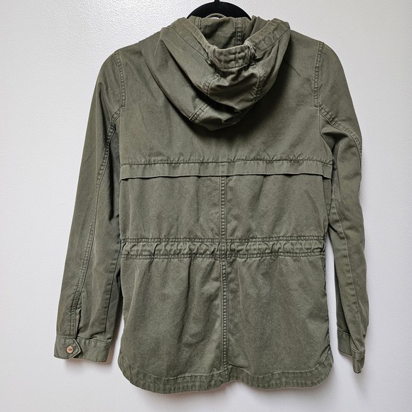 H&M Divided 100% Cotton Army Green Jacket Size 6 - Picture 3 of 8